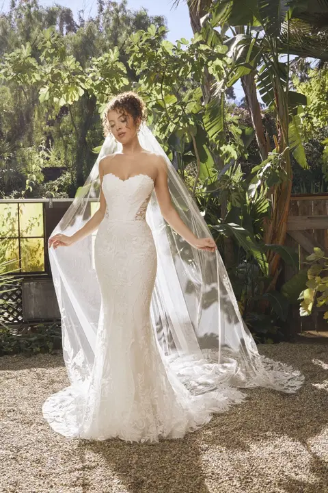 Laguna wedding dress by Beloved by Casablanca, fit & flare, lace