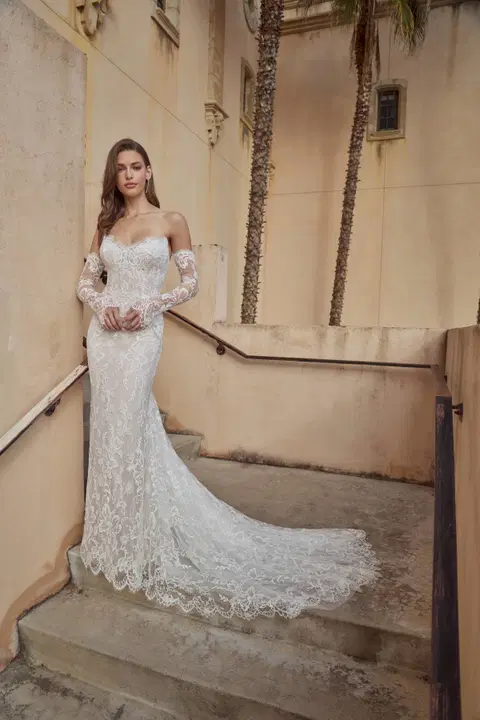 LA26241 Pax wedding dress by Calla Blanche, trumpet, lace