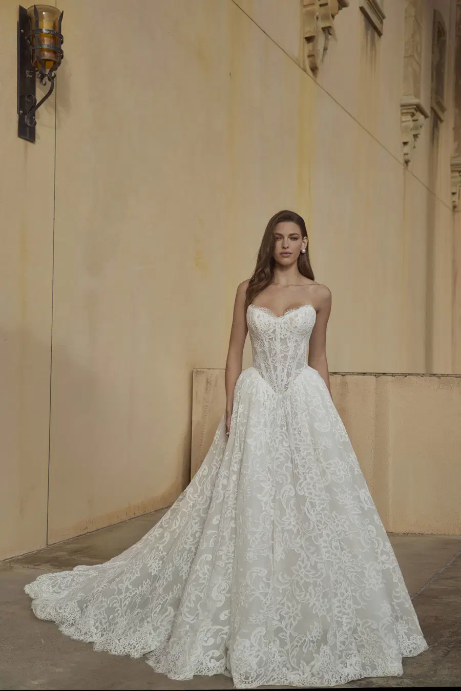 LA26261 Jada by Calla Blanche: Ball Gown silhouette, sweetheart neckline, sleeveless, lace