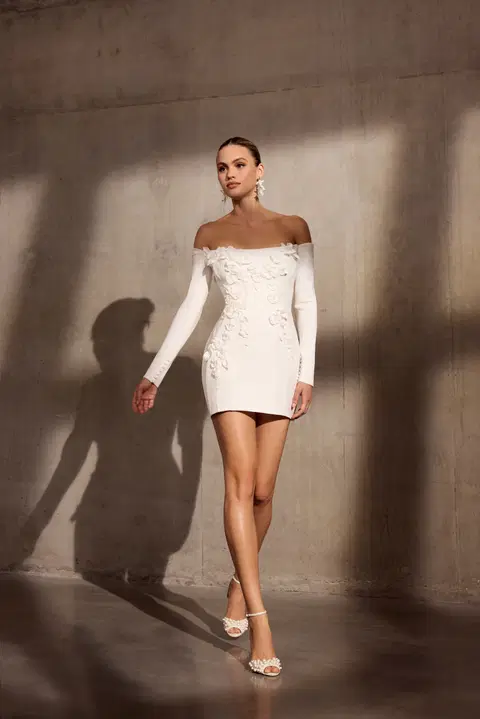 Maya wedding dress by Avenue by Josephine Scott, short, satin
