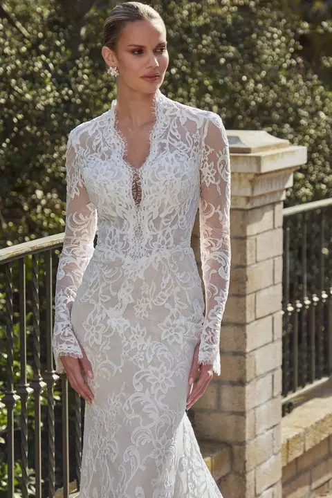 LA26257 Sakura wedding dress by Calla Blanche, trumpet, lace
