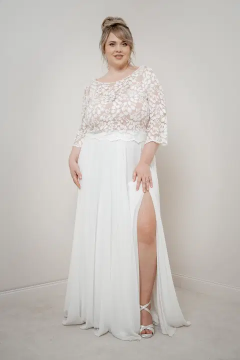 Top Heda Curvy by noni, two-piece, lace