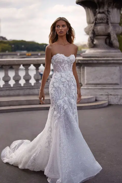 Jenna wedding dress by Milla Nova, mermaid, lace