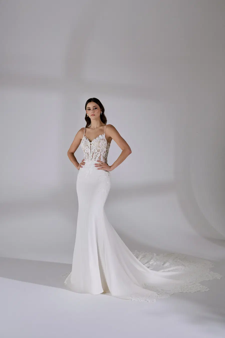 Valentina by Avenue by Josephine Scott: Mermaid silhouette, sweetheart neckline, sleeveless, lace