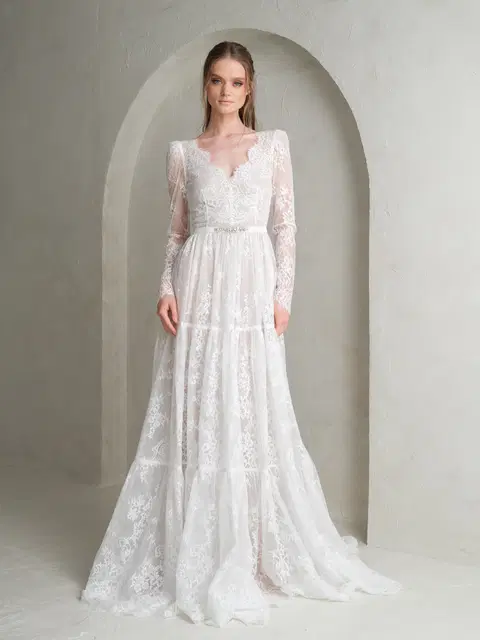 Fleur wedding dress by Katya Katya London, A-line, lace