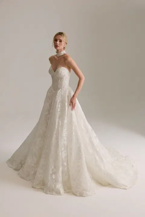 Valeria wedding dress by Josephine Scott, ball gown, lace