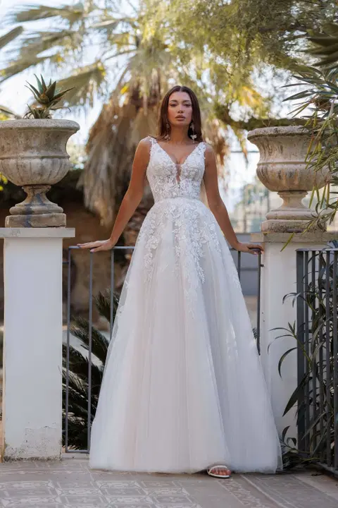 Lavonn Brautkleid von Jarice, A-Linie, Tüll