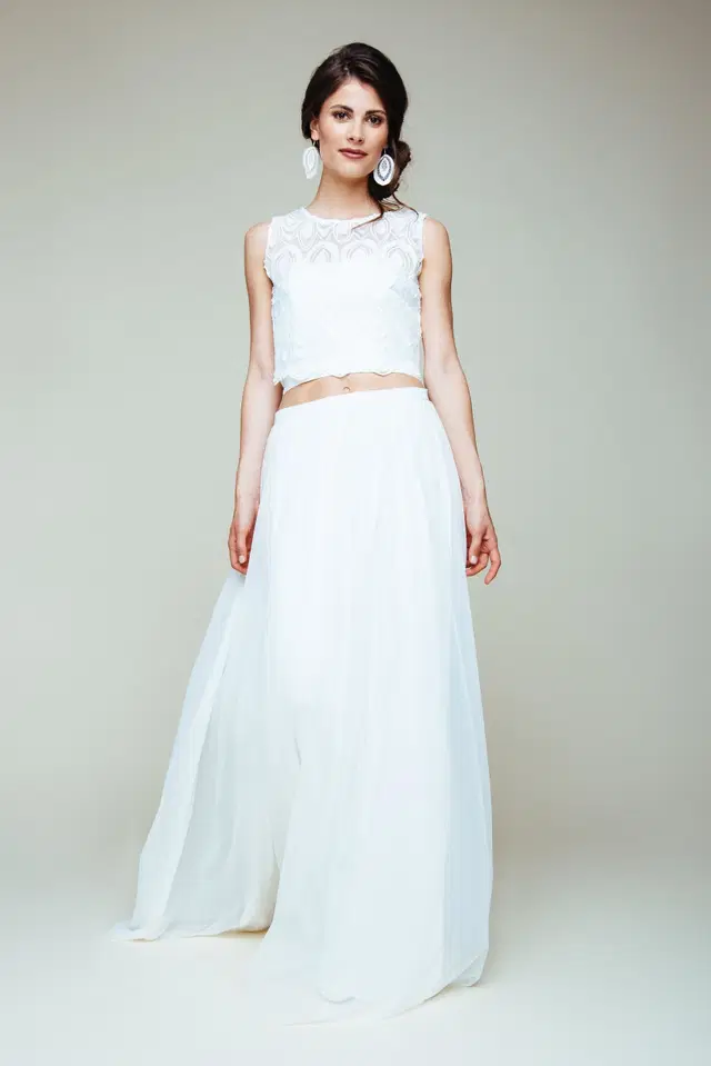 Tüllrock S-1027 by KUESS die BRAUT: Two-Piece silhouette, sleeveless, tulle