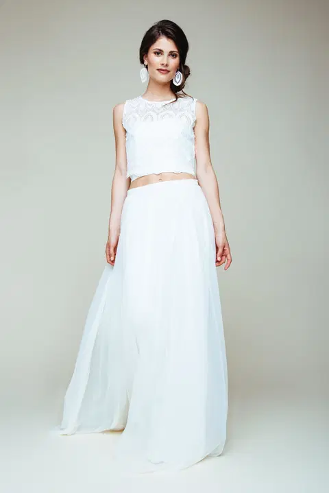 Tüllrock S-1027 wedding dress by KUESS die BRAUT, two-piece, tulle