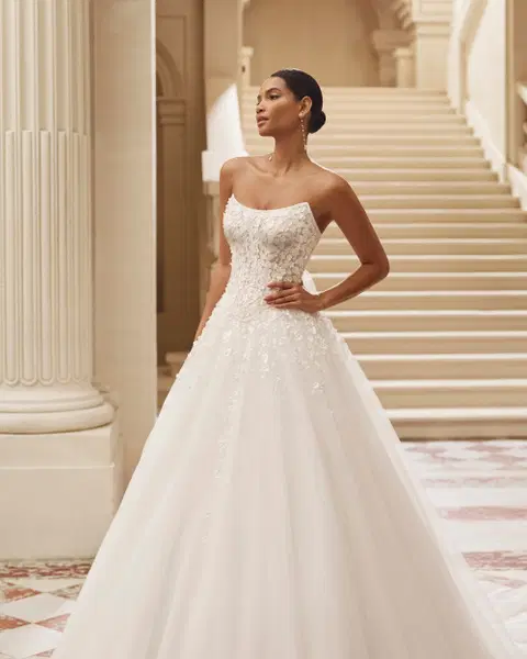 Alexia Brautkleid von Rosa Clara, A-Linie, Tüll