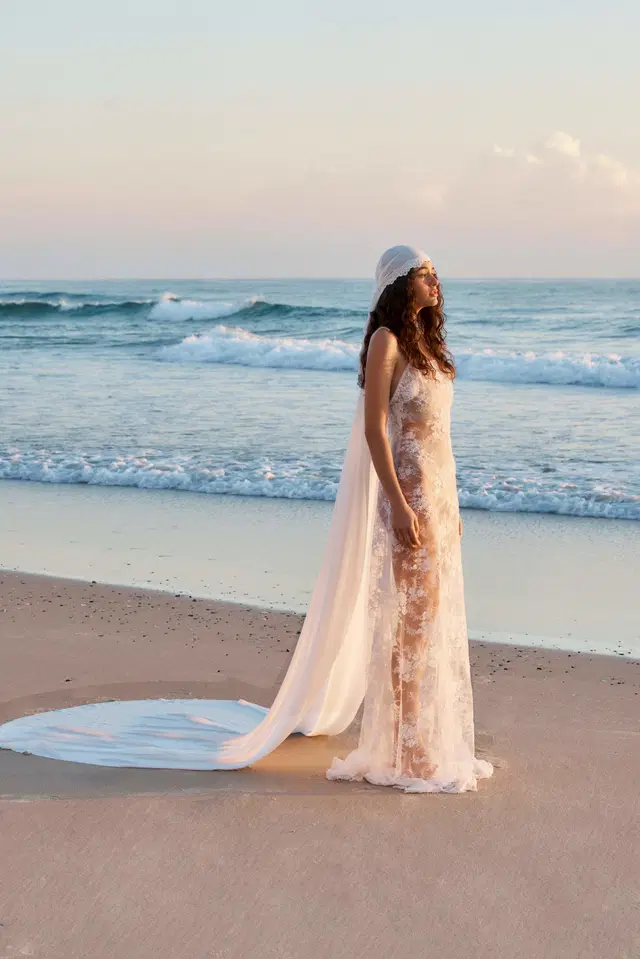 Dakota Slip by MWL Bride: Trumpet silhouette, sleeveless, lace