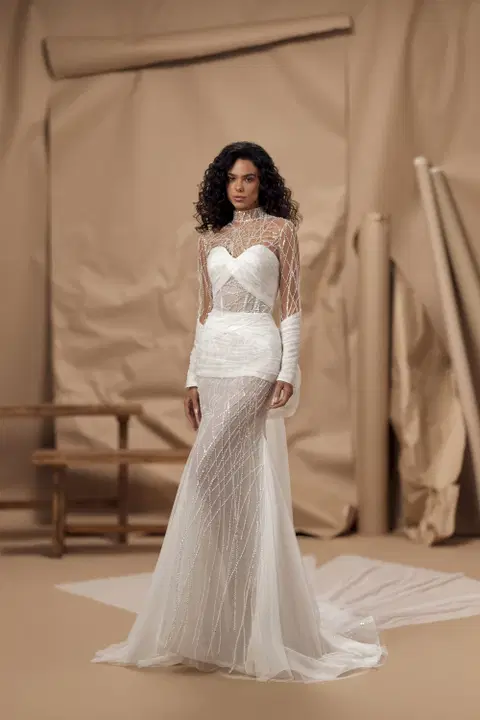 Caroline Otero Brautkleid von Innocentia Divina, Meerjungfrau, Tüll