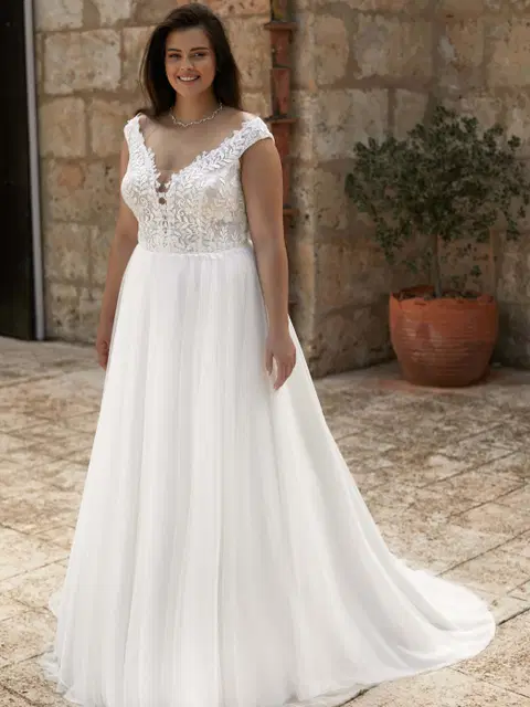 JOLIE c wedding dress by Bianco Evento, A-line, lace