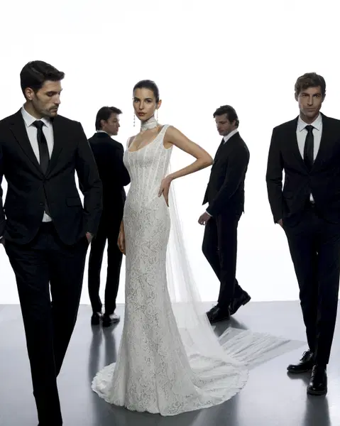 Yael wedding dress by Aire Barcelona, mermaid, lace