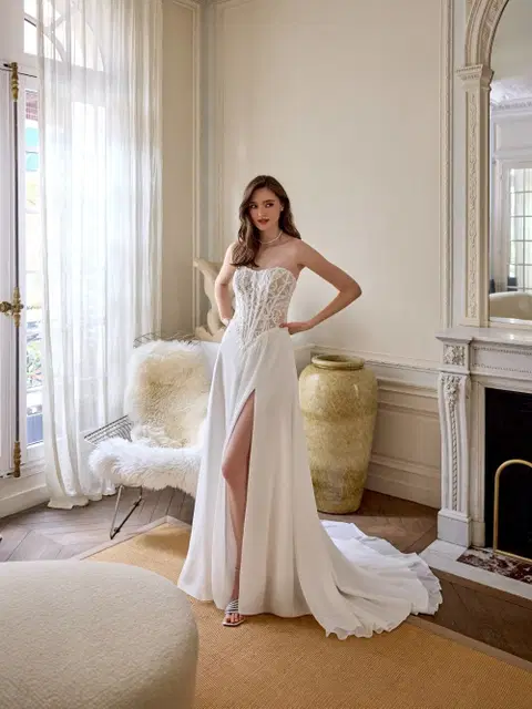 Demi wedding dress by Adore, trumpet, tulle