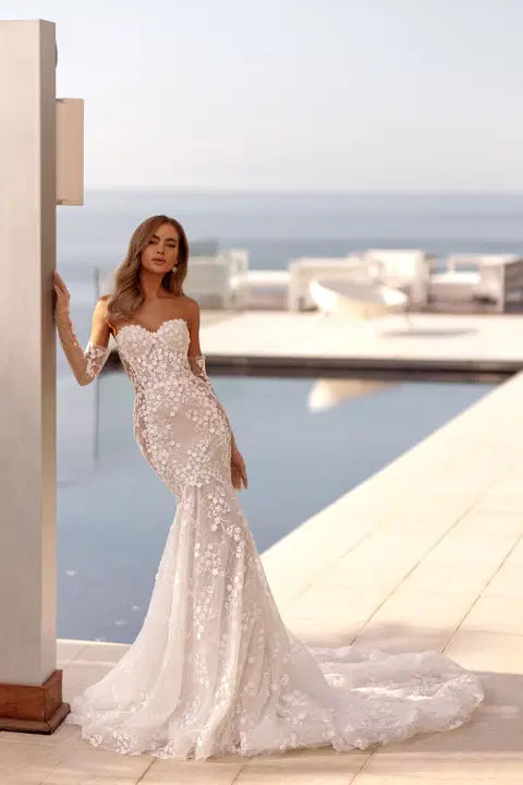 Iza wedding dress by Tina Valerdi, mermaid, lace