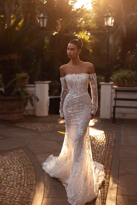 Arabelle wedding dress by Tina Valerdi, mermaid, tulle