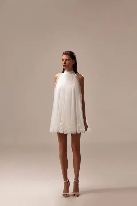 Chani wedding dress by Milla Nova, short, tulle