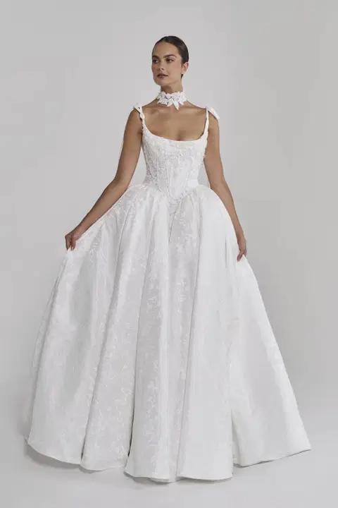 B26103 Guinevere wedding dress by Calla Blanche, ball gown, tulle