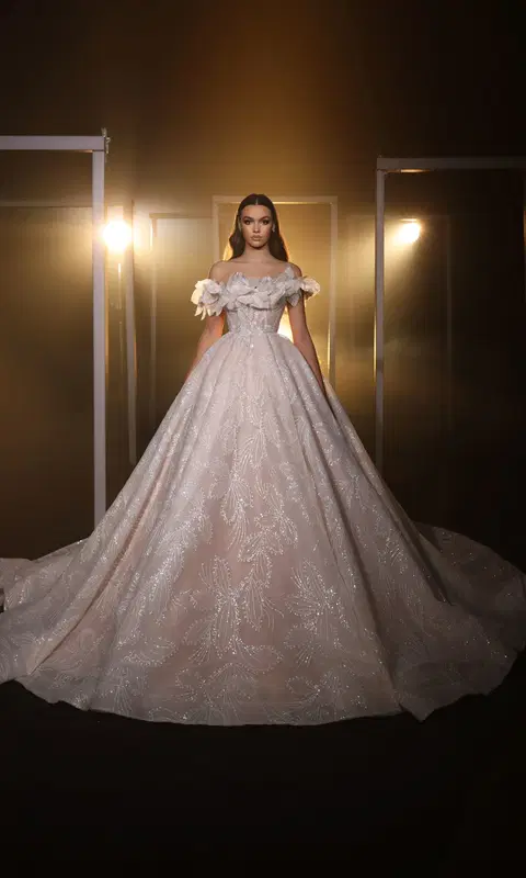 Style R 24-020 wedding dress by Ricca Sposa, ball gown, lace