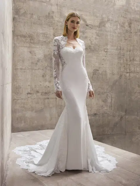 Attal wedding dress by Pronovias, mermaid, lace