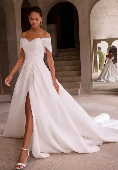 Andromeda wedding dress by Mori Lee, A-line, organza