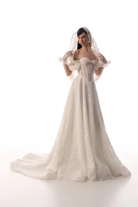 Rita wedding dress by Innocentia, A-line, lace