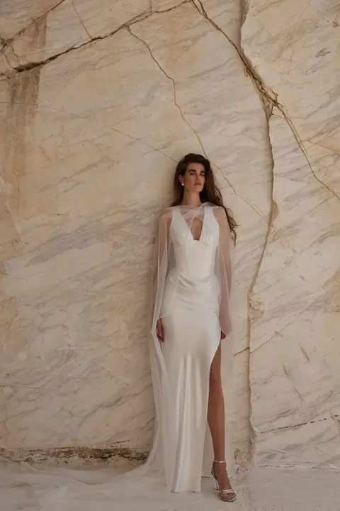 Hedy wedding dress by Milla Nova, mermaid, silk