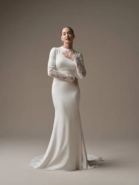 Lovai wedding dress by Sottero & Midgley, lace, high / halter