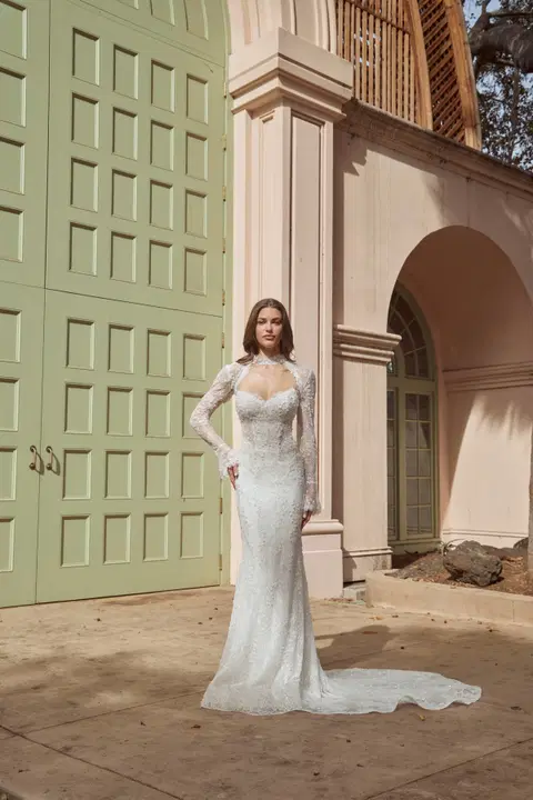 LA26262 Laura wedding dress by Calla Blanche, trumpet, lace