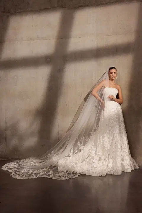Amara wedding dress by Avenue by Josephine Scott, A-line, lace