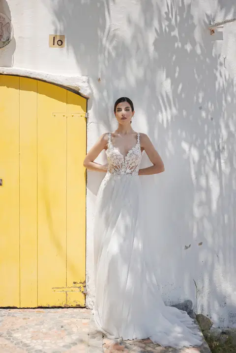 Style B2458 wedding dress by AnnAngelex, A-line, tulle