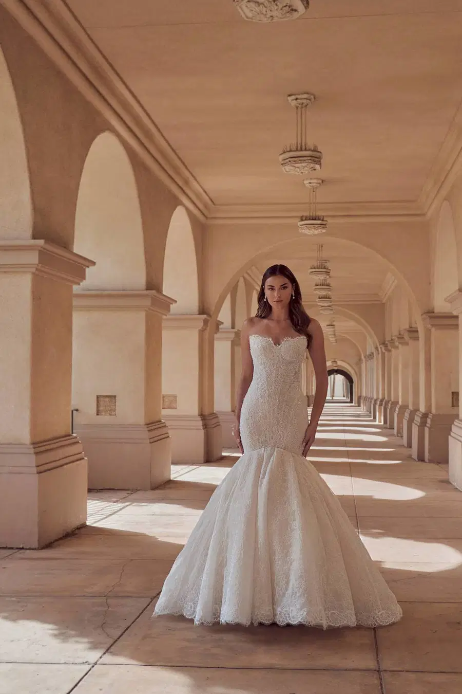 126249 Kiki by Calla Blanche: Mermaid silhouette, sweetheart neckline, sleeveless, lace