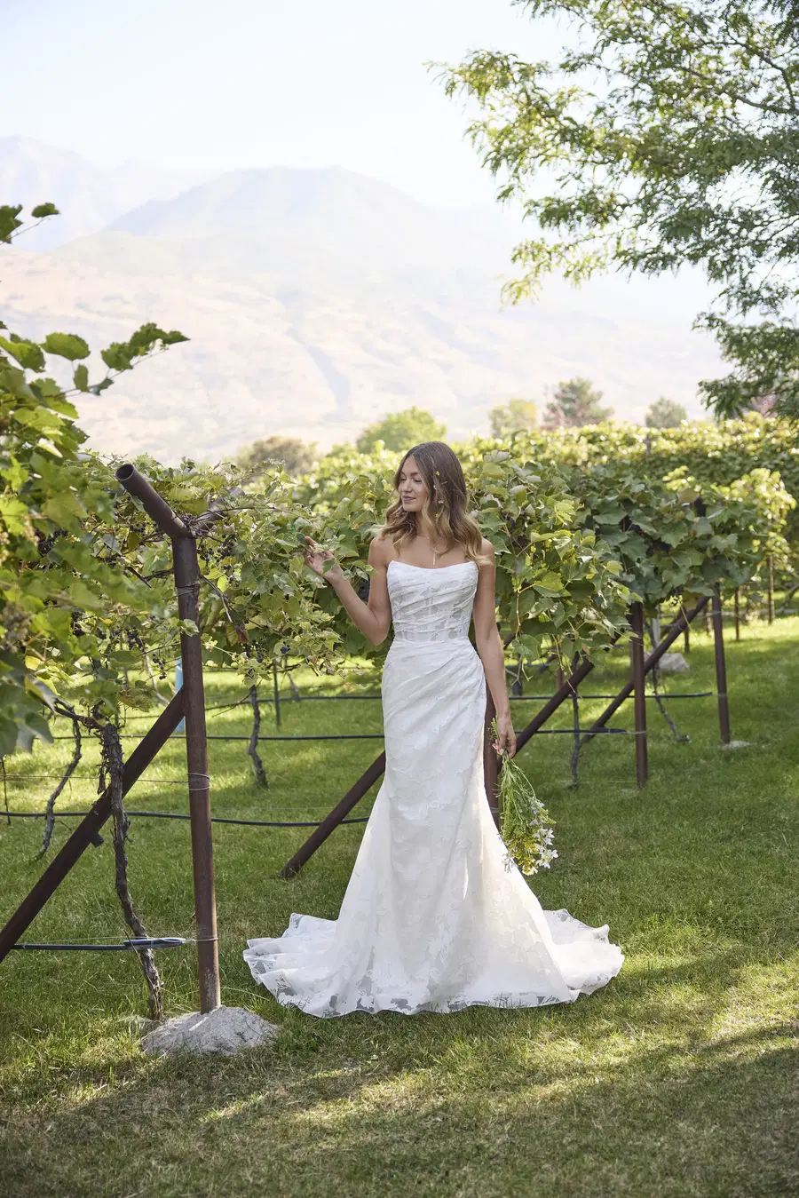Kendall by Rebecca Ingram: Fit & Flare silhouette, cat eye neckline, crepe