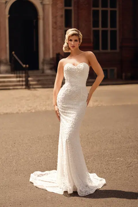 Style DC6127 wedding dress by Danielle Couture, mermaid, lace