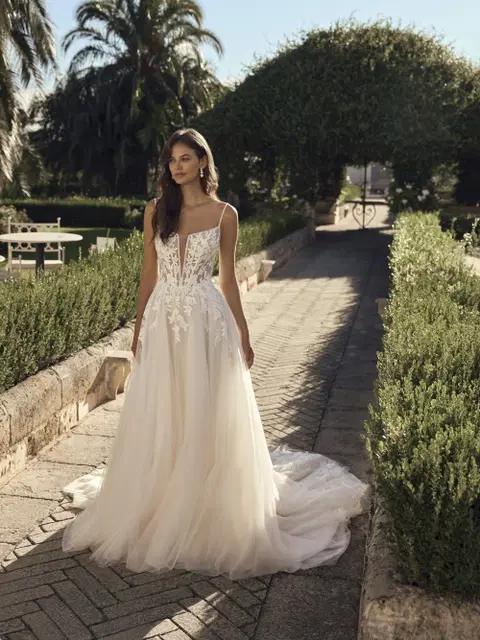 Moyra Brautkleid von Modeca Bridal, A-Linie, Tüll