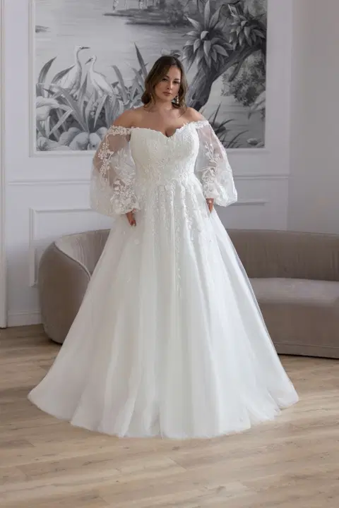 Giovana Brautkleid von Jarice, A-Linie, Tüll