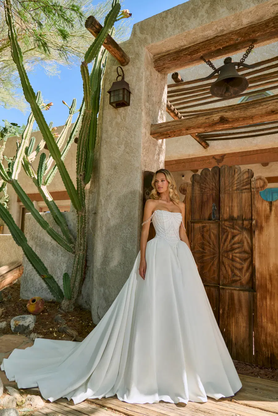 LA26103 Claramae by Calla Blanche: Ball Gown silhouette, sweetheart neckline, sleeveless, satin