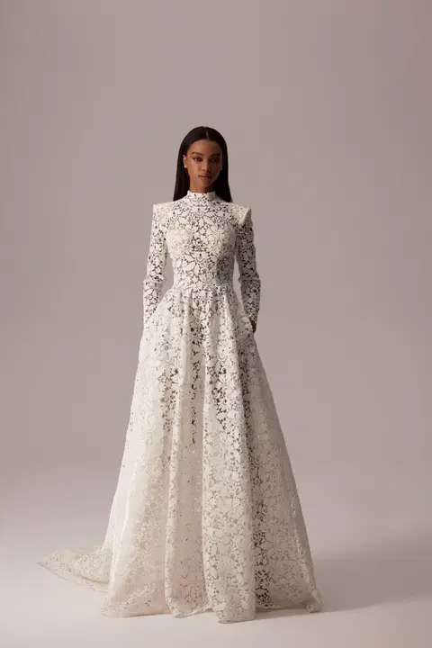 Meadow wedding dress by Milla Nova, A-line, lace