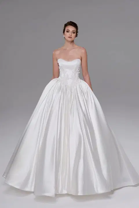 B26234 Valeria wedding dress by Calla Blanche, ball gown, satin