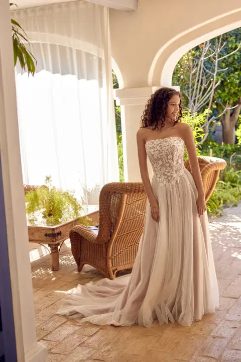 Style 66430 wedding dress by Lillian West, A-line, tulle