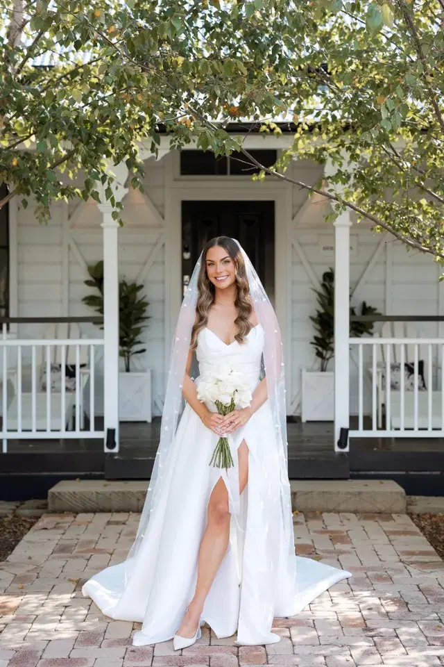 Rae by MWL Bride: A-Line silhouette, sleeveless, satin