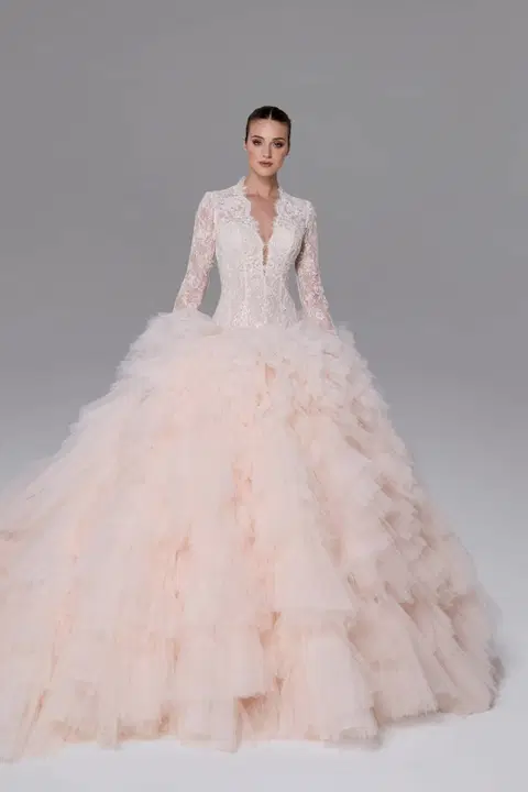 B26224 Lida wedding dress by Calla Blanche, ball gown, lace