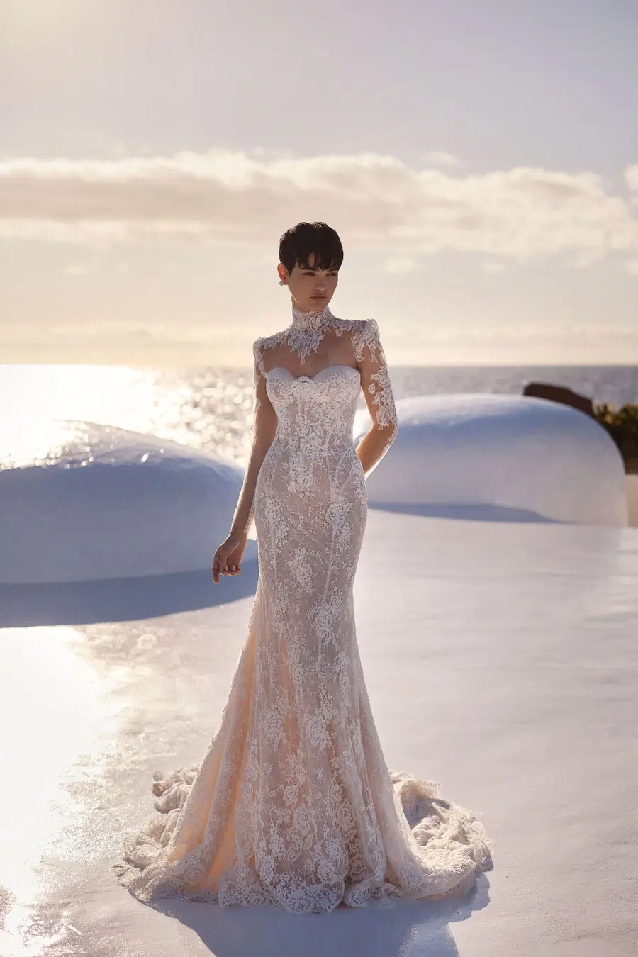 Bellamy by Milla Nova: Mermaid silhouette, sweetheart neckline, chantilly