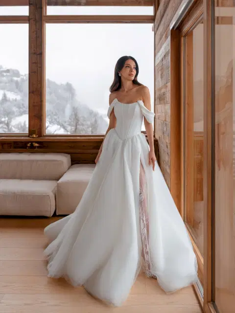 Clemence Brautkleid von Innocentia, A-Linie, Satin