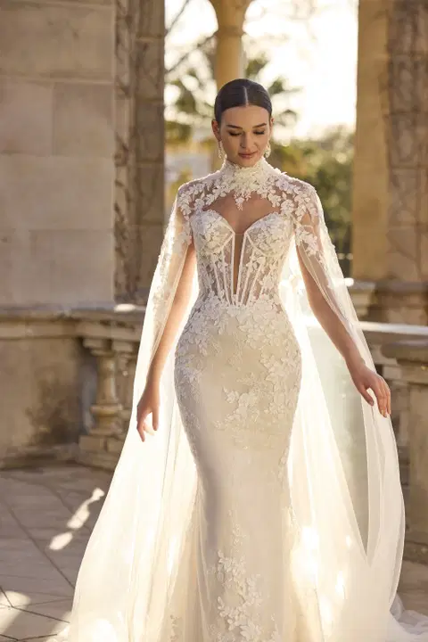 Halimah wedding dress by Veni Infantino, fit & flare, tulle