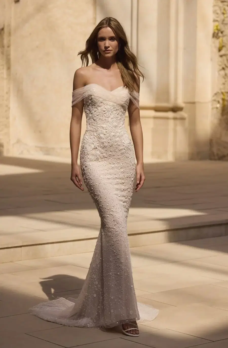 Harlynn by Veni Infantino: Fit & Flare silhouette, cap sleeves, tulle