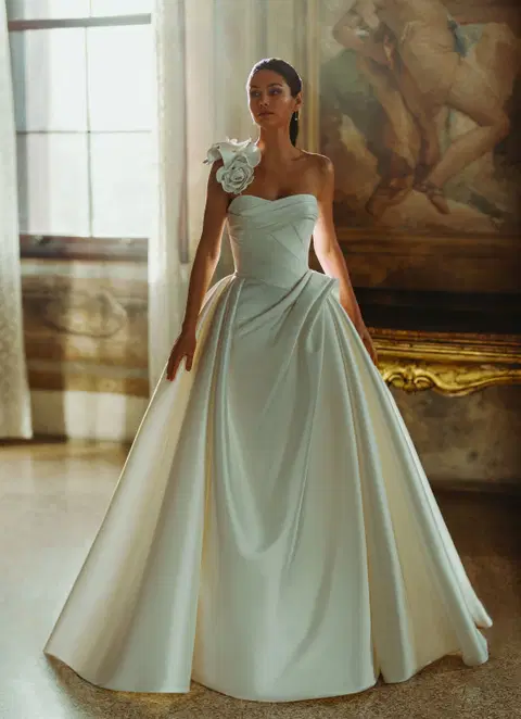 Coco wedding dress by Pen·Liv, ball gown, satin