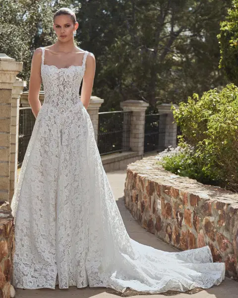 LA26258 Dara wedding dress by Calla Blanche, lace, sweetheart