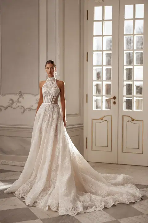 Jane wedding dress by Tina Valerdi, A-line, lace